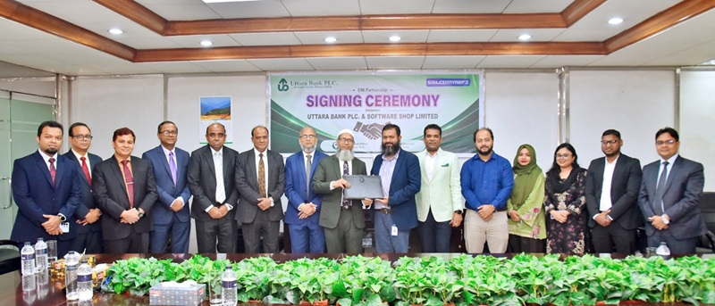 Uttara Bank PLC and SSLCOMMERZ signed an agreement for Uttara Bank Credit Card holders.